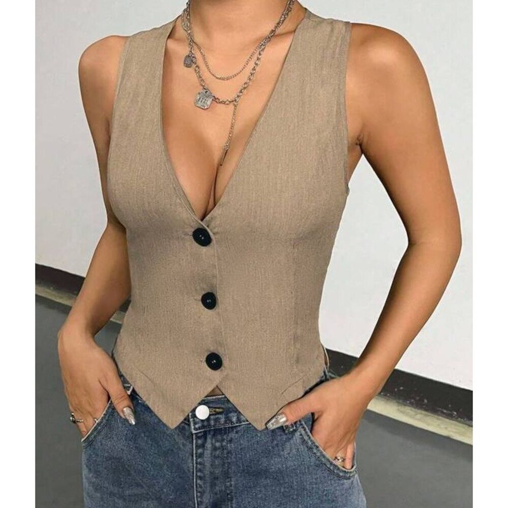 Apricot Suit Vest Jacket XS